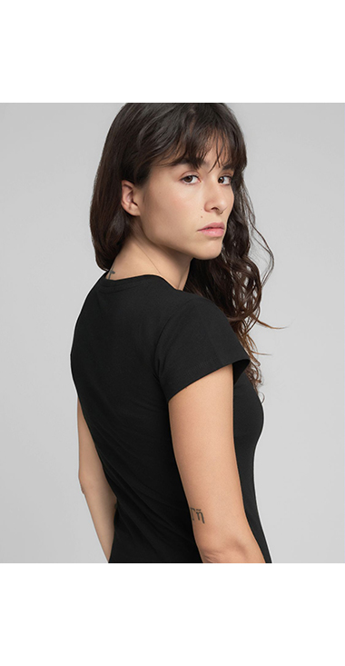 スリムフィット・クルーネックTシャツ 詳細画像 ブラック 7